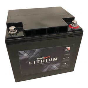 SKANBATT Lithium Batteri 12V 50AH 50A BMS (serie)