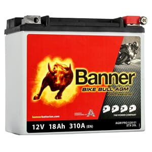 BANNER Bike Bull AGM PRO 52001 ETX20L 12V 18Ah 310A (EN) +H