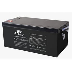 RITAR Lithium Batteri 12V 300Ah (LiFePO4) BMS 100A