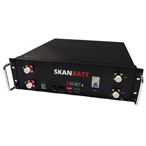 SKANBATT Premium Lithium 3U Rack batteri 51,2V 100Ah HEAT