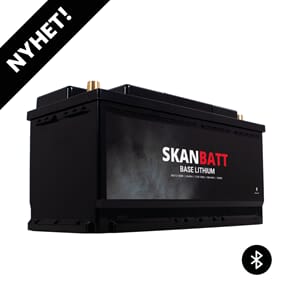 SKANBATT Base Lithium 12V 100Ah 100A BMS - BT, RV, 3 år