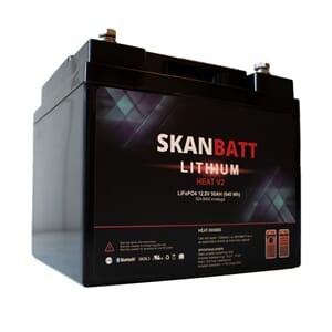 SKANBATT V2 Lithium HEAT Batteri 12V 50Ah 50A BMS