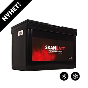 SKANBATT Premium Lithium - 12V 100Ah 100A BMS BT - Heat