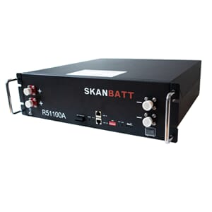 SKANBATT Lithium 3U Rackbatteri 51,2V 100Ah - 5,12kWh