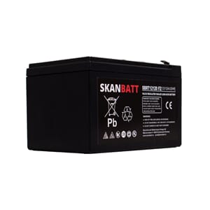 SKANBATT AGM Batteri 12V 12AH (151x98x95mm) F2