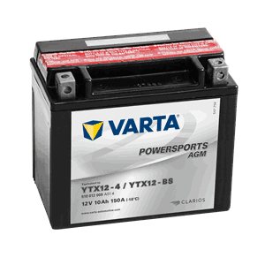 VARTA AGM MC Batteri 12V 10AH 150CCA +venstre YTX12-BS