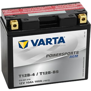 VARTA AGM MC Batteri 12V 10AH 160CCA +venstre T12B-BS T12B-4