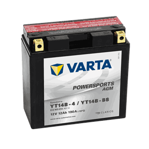 VARTA AGM MC Batteri 12V 12AH 190CCA +venstre YT14B-BS