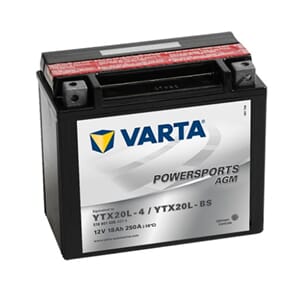VARTA AGM MC Batteri 12V 18AH 250CCA +høyre YTX20L-BS