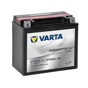 VARTA AGM MC Batteri 12V 18AH 250CCA +venstre YTX20-BS