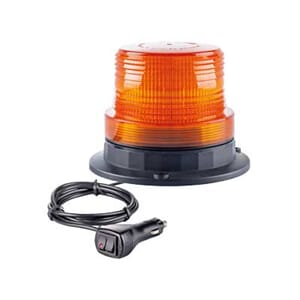 LED VARSELLYS BLINK Ø129 m/magnet og sigarettplugg 12-24V