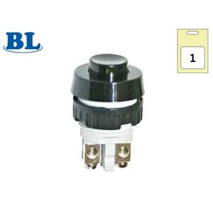 TRYKKNAPP BRYTER 15mm sort blister