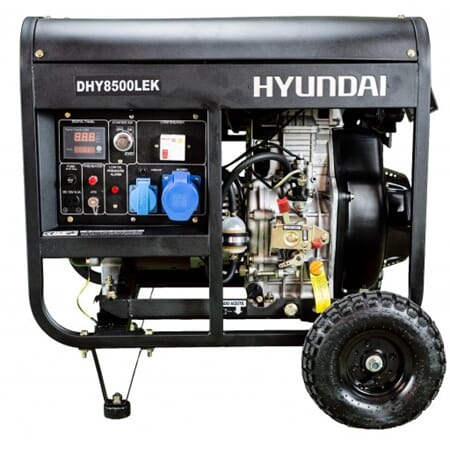 HYUNDAI DHY8500LEK Strømaggregat 6500W - El. start - Diesel