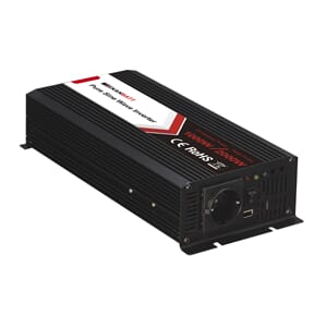 SKANBATT Inverter 12V 1000W Ren Sinus m/Trådløs Fj.kontroll