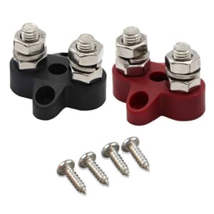 VICTRON Dual terminal stud M8-linked sett (1 rød/1 sort)