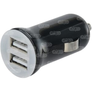 USB billader lighter plugg 12/24V med 2 uttak, 2,1A max
