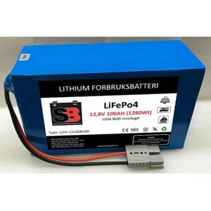 SKANBATT Lithium Batteri 12V 100AH 100A BMS LITH-12100B100
