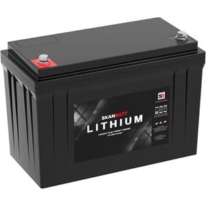 SKANBATT Bluetooth Lithium Batteri 12V 100AH 150A BMS - 5år