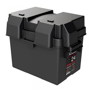 Batterikasse 266x182x243mm (innvendig) plast liten