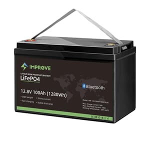 IMPROVE Lithium Batteri 12V 100Ah (LiFePO4) BMS 100A - BLUE