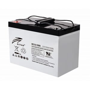 RITAR AGM Deep Cycle Batteri 12V 100AH C10 +venstre