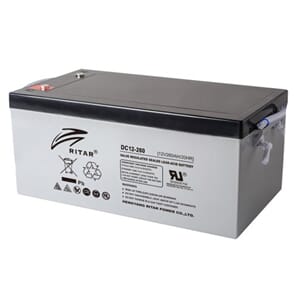 RITAR AGM Deep Cycle Batteri 12V 260AH C10 +høyre