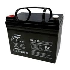 RITAR AGM Deep Cycle Batteri 12V 33AH +venstre