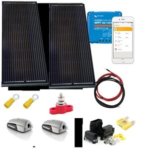 SKANBATT 158x51 - 300W (2x150W) Black Aero komplett medMPPT