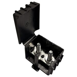 KOBLINGSPUNKT 2 x M8 bolt, 200A, m/deksel
