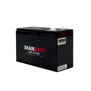 SKANBATT Base LifePO4 12V 9Ah 10A BMS 115Wh 150x65x95mm 3år