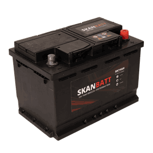 SKANBATT Fritidsbatteri 12V 74AH 680CCA +høyre