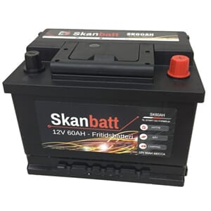 SKANBATT Fritidsbatteri 12V 60AH 480CCA +høyre
