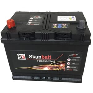 SKANBATT Fritidsbatteri 12V 80AH 600CCA +venstre