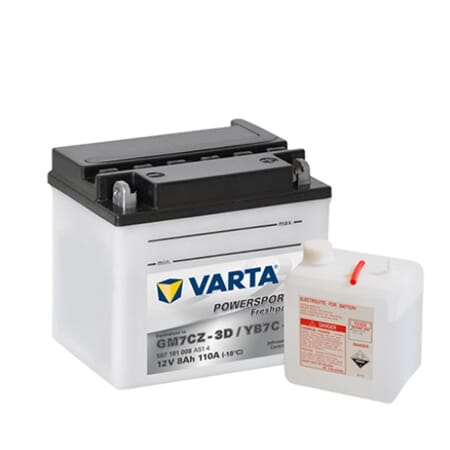 VARTA MC Batteri 12V 7AH 110CCA +høyre YB7C-A
