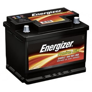ENERGIZER Premium AGM Batteri 12V 60AH 680CCA +høyre EA60L2